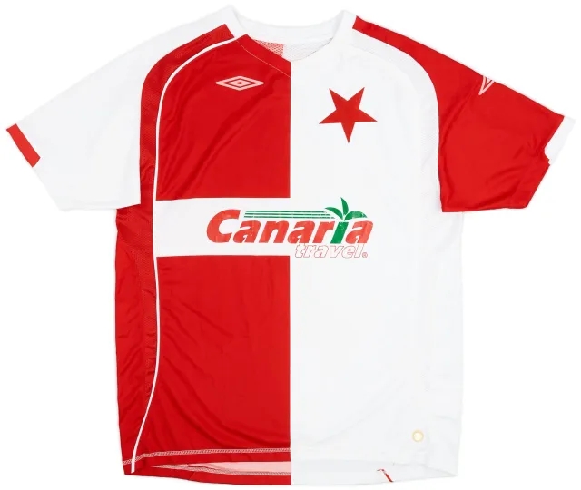 Umbro 2007-08 Slavia Prague Home Shirt - 6/10 - (XXL)