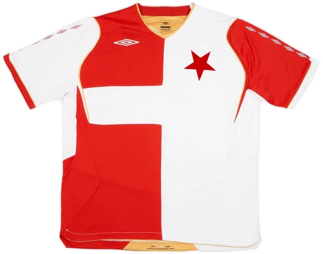 Umbro 2008-09 Slavia Prague Home Shirt - 9/10 - (XL)