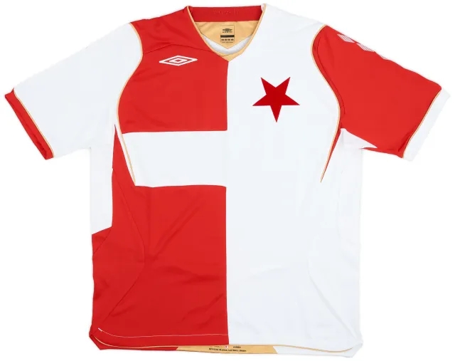 Umbro 2008-09 Slavia Prague Home Shirt - 9/10 - (L)