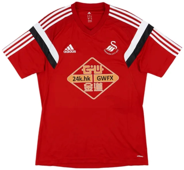 2014-15 Swansea adidas Training Shirt - 9/10 - (L)