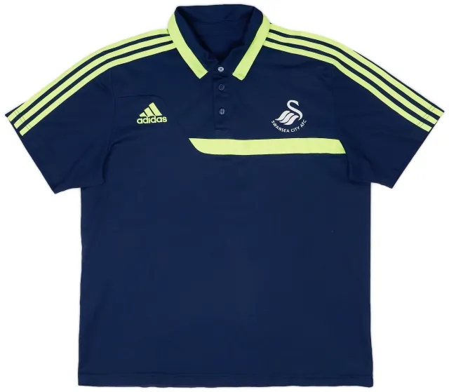 2013-14 Swansea City adidas Polo Shirt - 7/10 - (L)