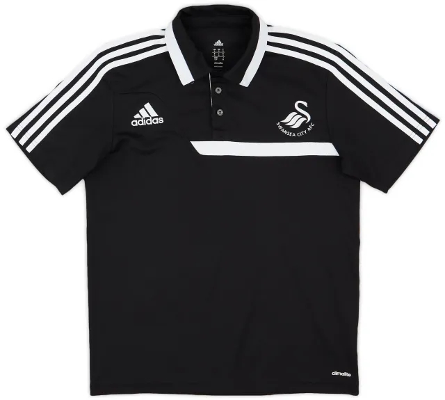 2013-14 Swansea adidas Polo Shirt - 9/10 - (S)