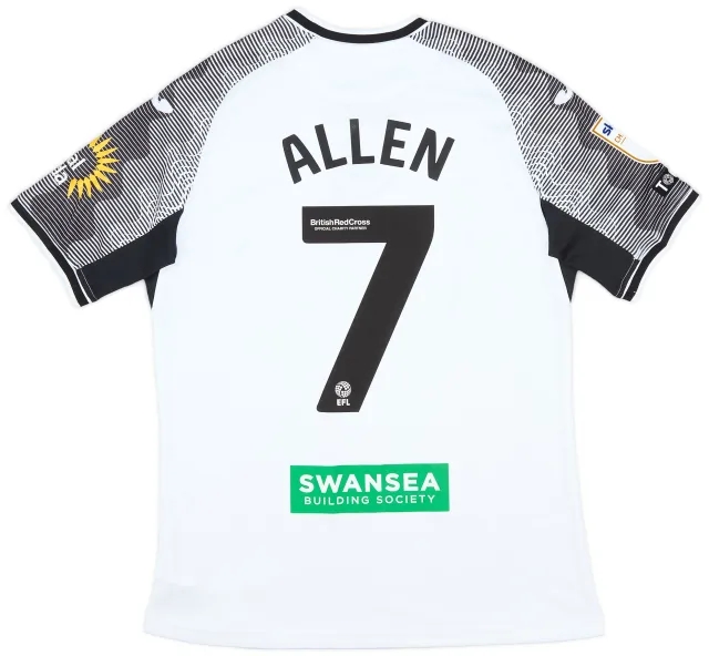 Joma 2023-24 Swansea Match Issue Home Shirt Allen #7