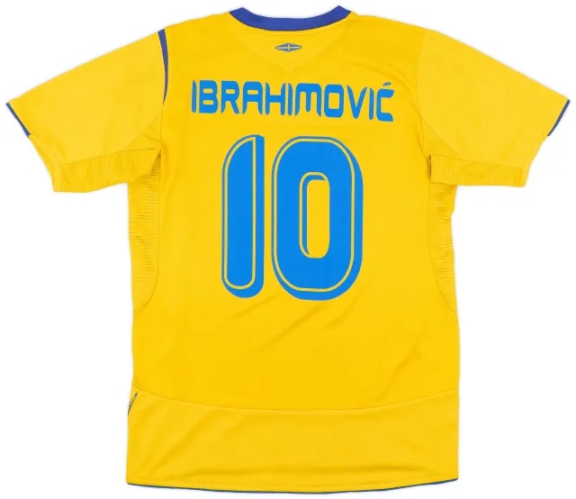Umbro 2005-06 Sweden Home Shirt Ibrahimovic #10 - 6/10 - (S)