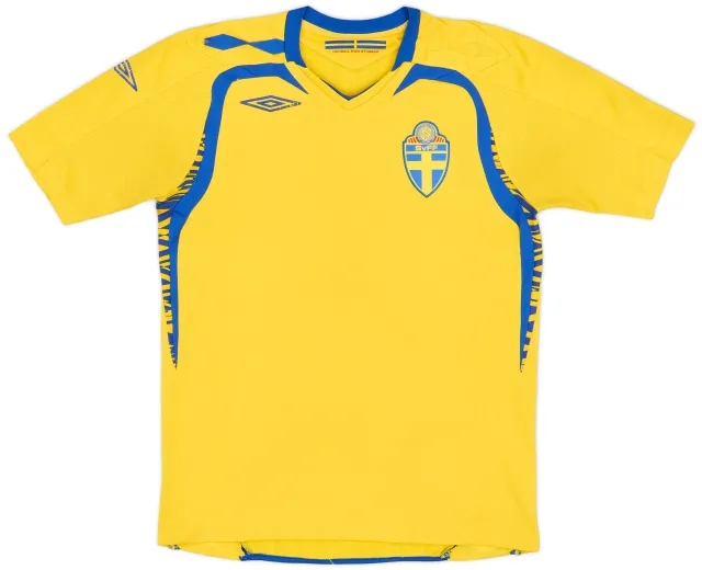 Umbro 2007-09 Sweden Home Shirt - 5/10 - (S)