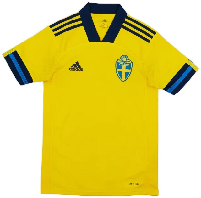 adidas 2020-21 Sweden Home Shirt - 8/10 - (XS)