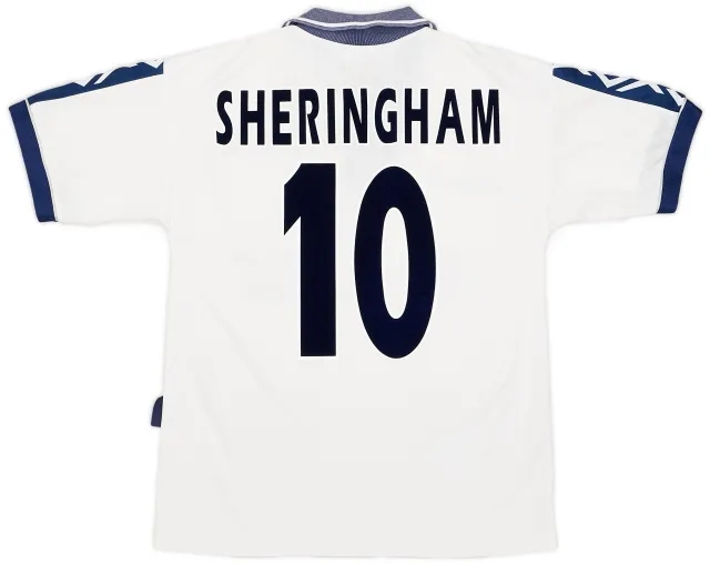 1995-97 Tottenham Home Shirt Sheringham #10 - 7/10 - (S)