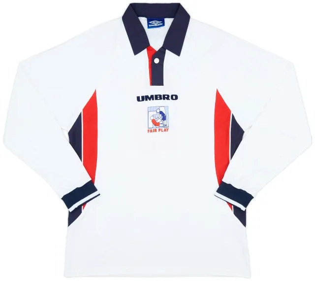 1998-99 Umbro Template L/S Shirt (England) #3 - 9/10 - (S)