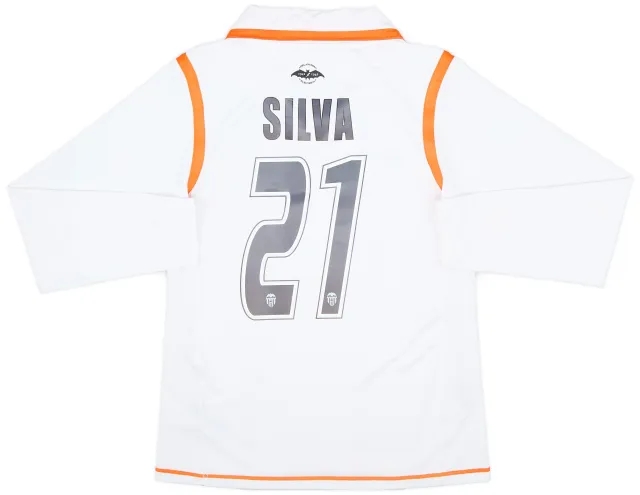 Nike 2007-08 Valencia Home L/S Shirt Silva #21 - 7/10 - (S)