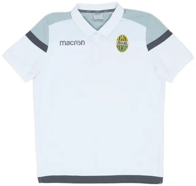 2018-19 Hellas Verona Macron Polo Shirt - 9/10 - (L)