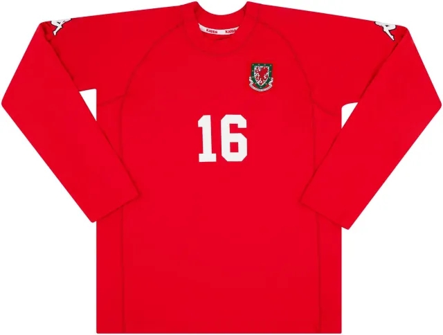 Kappa 2000-01 Wales Match Issue Home L/S Shirt #16