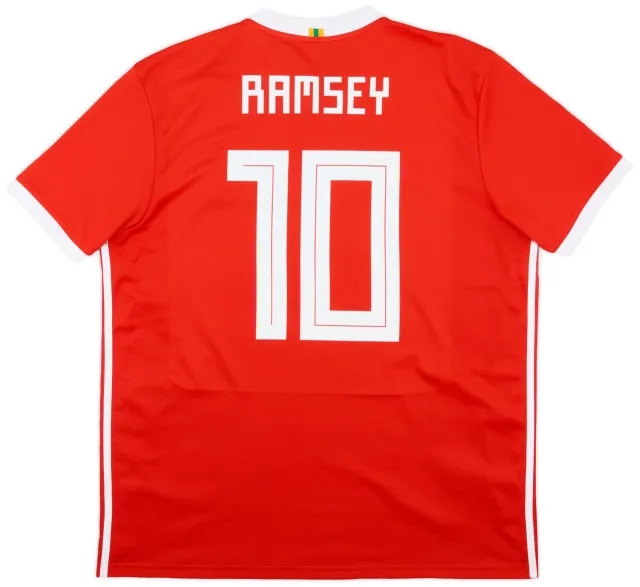 adidas 2018-19 Wales Home Shirt Ramsey #10 - 9/10 - (XL)