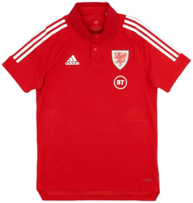 2021-22 Wales adidas Polo Shirt - 9/10 - (S)