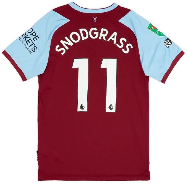 Umbro 2020-21 West Ham Match Issue Carabao Cup Home Shirt Snodgrass #11