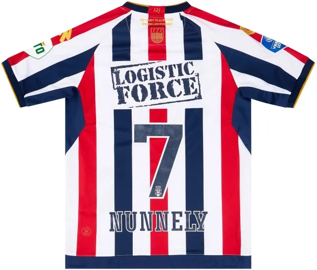 Robey 2021-22 Willem II Match Issue Home Shirt Nunnely #7 (v Ajax)