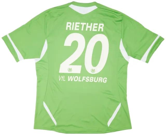 adidas 2011-12 Wolfsburg Home Shirt Riether #20 - 9/10 - (XL)