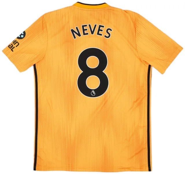 adidas 2018-19 Wolves Home Shirt Neves #8 - 9/10 - (L)