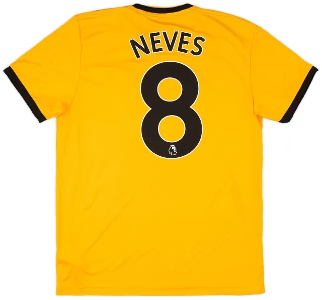 adidas 2018-19 Wolves Home Shirt Neves #8 - 8/10 - (M)