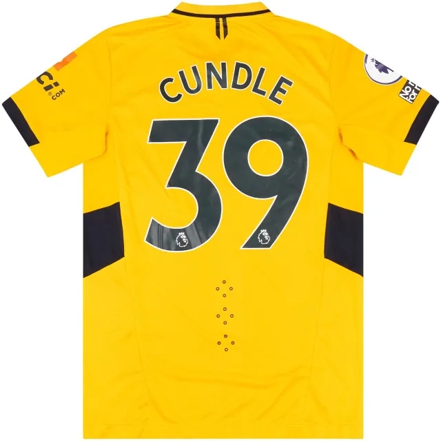 Castore 2021-22 Wolves Match Issue Home Shirt Cundle #39
