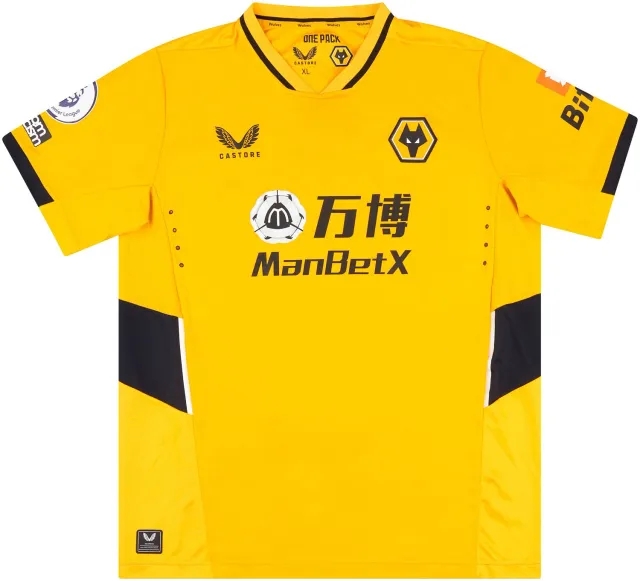 Castore 2021-22 Wolves Match Issue Home Shirt Boly #15