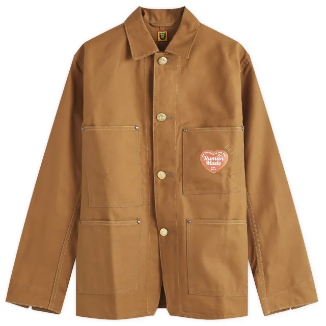 Human Made Men's Duck Coverall Jacket Brown