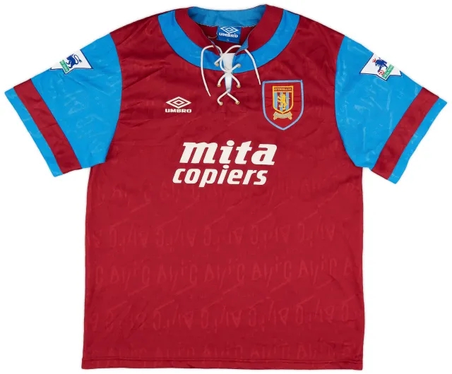 Umbro 1992-93 Aston Villa Home Shirt - 9/10 - (XL)