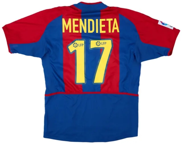 Nike 2002-03 Barcelona Player Issue Home Shirt Mendieta #17 - 8/10 - (M)