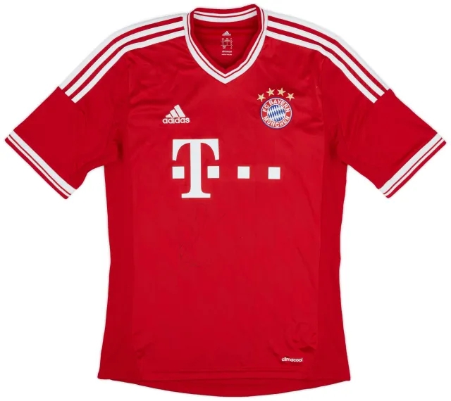 adidas 2013-14 Bayern Munich Signed Home Shirt - 9/10 - (S)