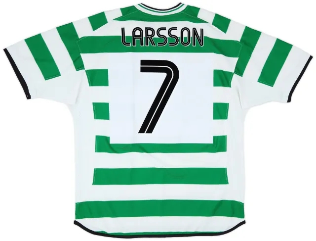 Umbro 2001-03 Celtic Home Shirt Larsson #7 - 6/10 - (XL)