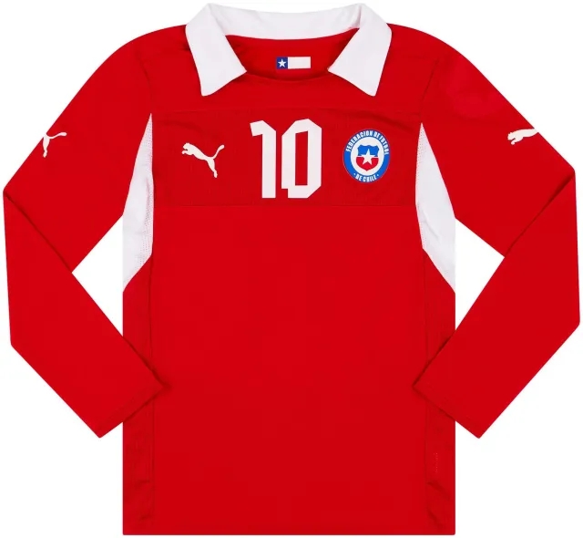 Puma 2012-14 Chile Match Issue Home L/S Shirt #10