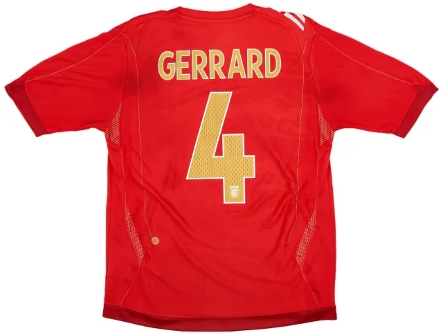Umbro 2006-08 England Away Shirt Gerrard #4 - 5/10 - (L)
