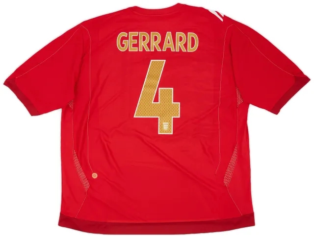 Umbro 2006-08 England Away Shirt Gerrard #4 - 9/10 - (3XL)