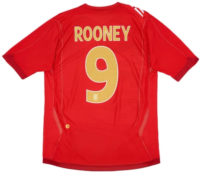Umbro 2006-08 England Away Shirt Rooney #9 - 9/10 - (M)