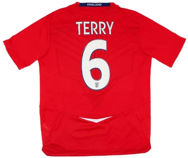 Umbro 2008-10 England Away Shirt Terry #6 - 6/10 - (L)