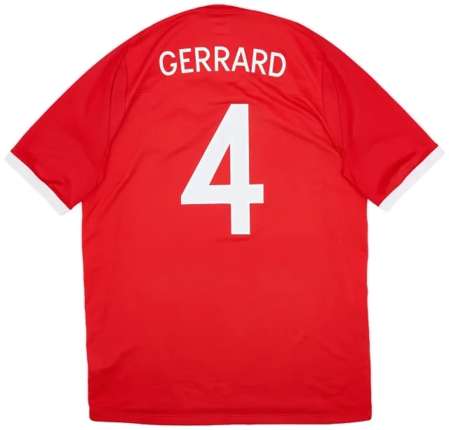 Umbro 2010-11 England Away Shirt Gerrard #4 - 7/10 - (L)