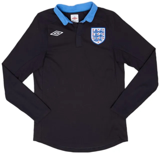 Umbro 2011-12 England Away L/S Shirt - 8/10 - (S)