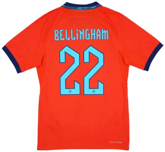 Nike 2022-23 England Authentic Away Shirt Bellingham #22 - 10/10 - (S)
