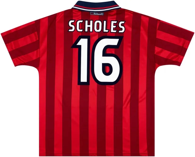 Umbro 1997-99 England Away Shirt Scholes #16 - 8/10 - (XL)
