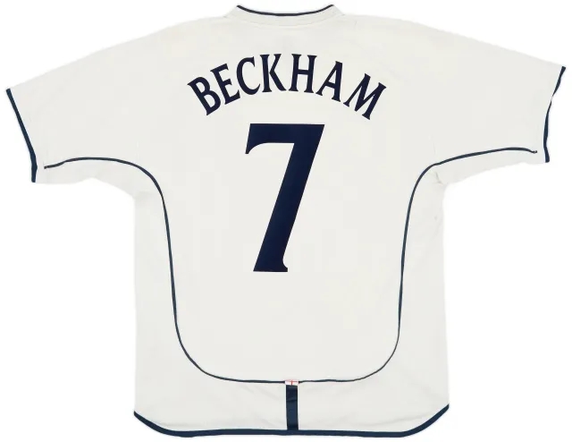 Umbro 2001-03 England Home Shirt Beckham #7 - 5/10 - (L)