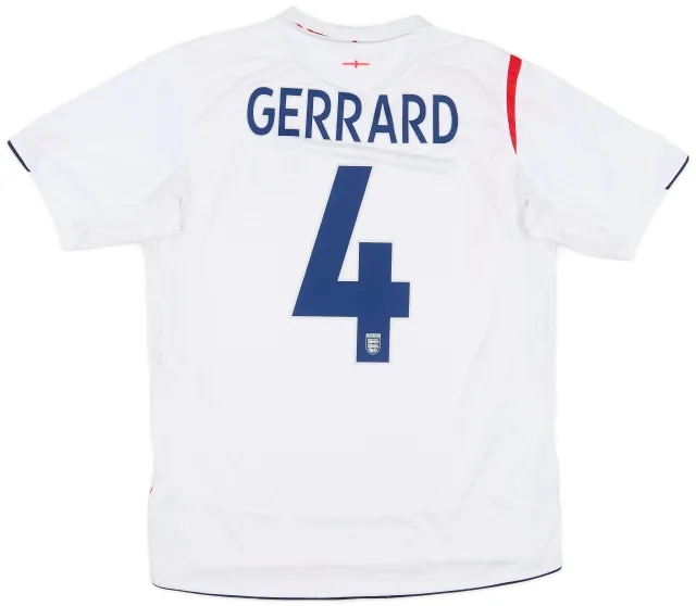 Umbro 2005-07 England Home Shirt Gerrard #4 - 5/10 - (L)