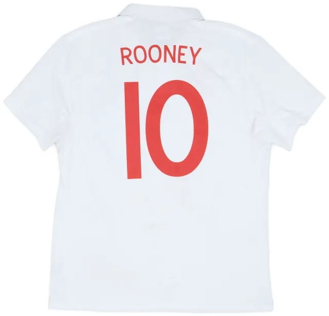 Umbro 2009-10 England Home Shirt Rooney #10 - 7/10 - (L)