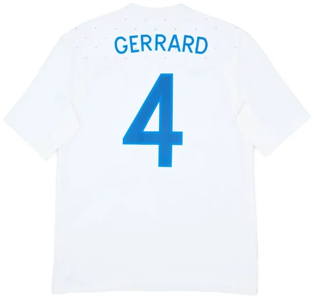 Umbro 2010-11 England Home Shirt Gerrard #4 - 7/10 - (L)