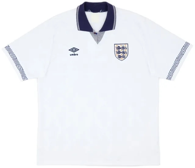 Umbro 1990-92 England Home Shirt - 9/10 - (XL)