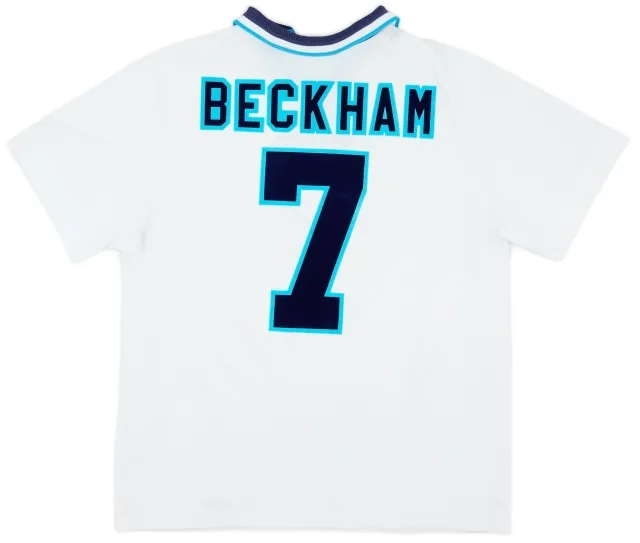Umbro 1995-97 England Home Shirt Beckham #7 - 8/10 - (L)