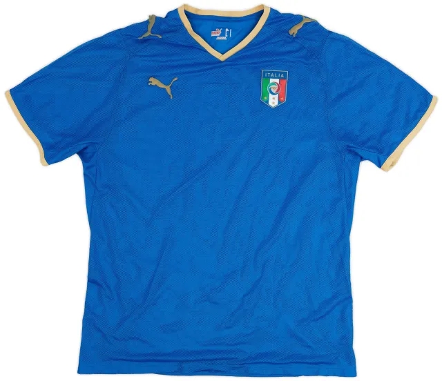 Puma 2007-08 Italy Home Shirt - 8/10 - (L)