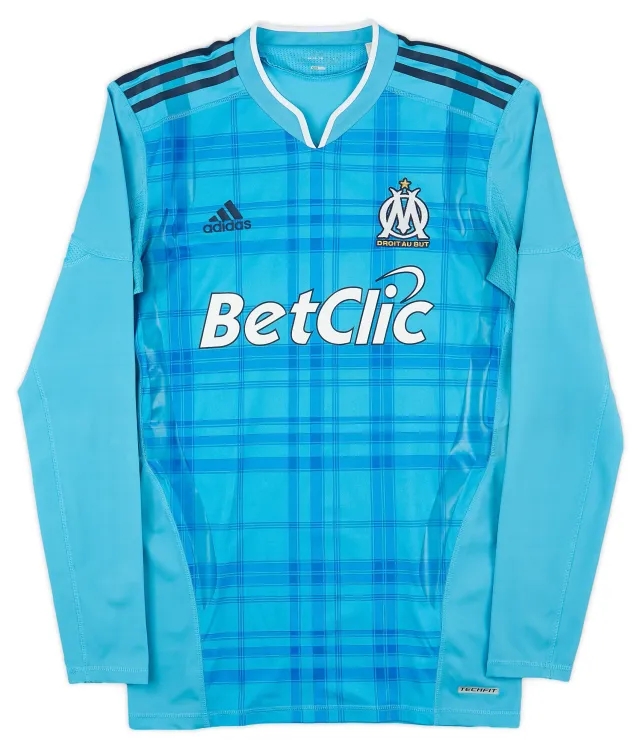 adidas 2010-11 Olympique Marseille Authentic Away L/S Shirt - 9/10 - (L)