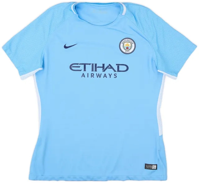 Nike 2017-18 Manchester City Home Shirt - 8/10 - (Women's XL)