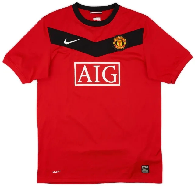 Nike 2009-10 Manchester United Home Shirt - 9/10 - (XL.Boys)