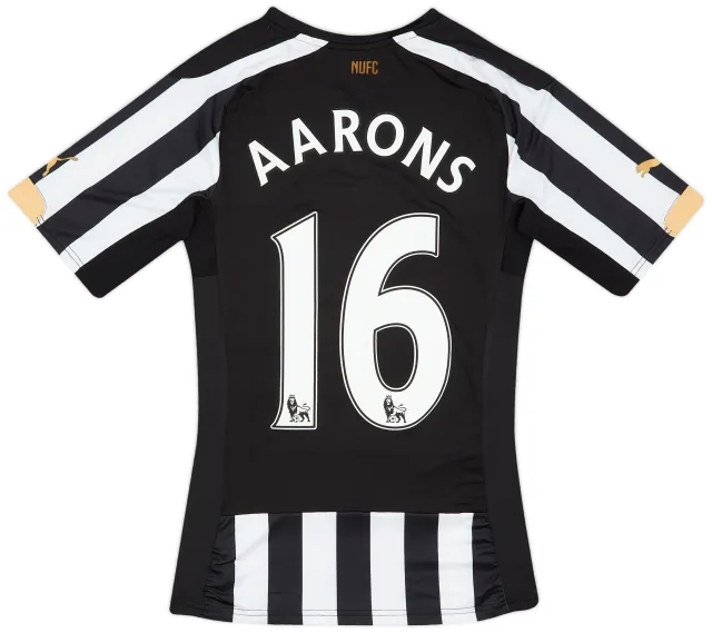 Puma 2014-15 Newcastle Authentic (ACTV Fit) Home Shirt Aarons #16 (L)