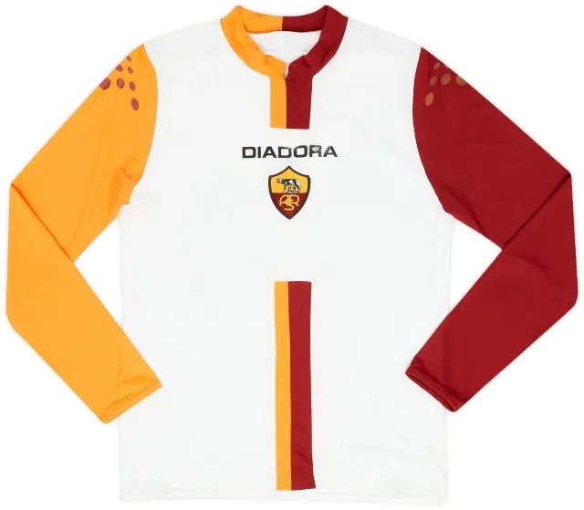 Diadora 2005-06 Roma European Home L/S Shirt - 6/10 - (S)